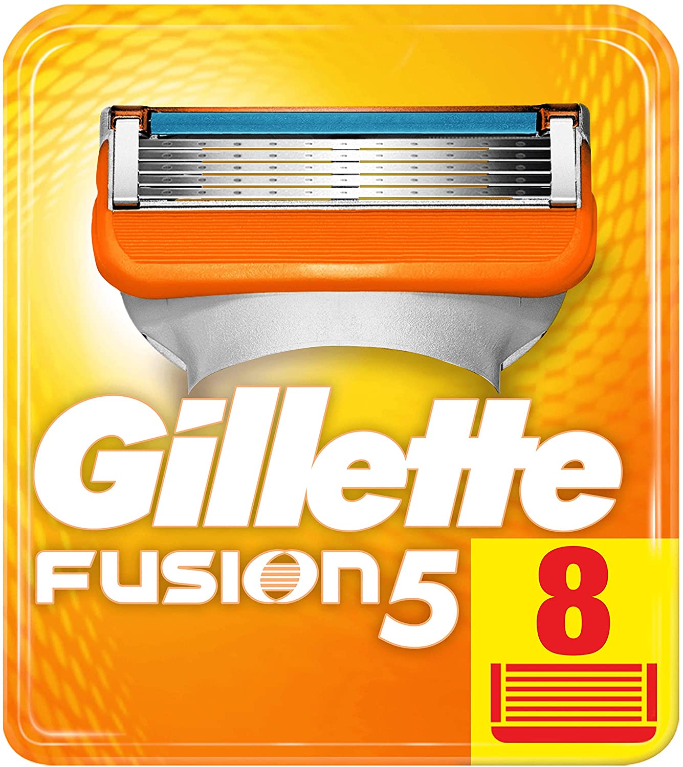 Gillette Fusion5 Razor Blades for Men with Precision Trimmer Pack of 8 Refill Blades, Blue, 8 count (Pack of 1)