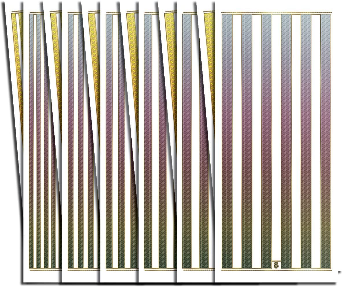 Creative Products Craftstickers Straight Lines, 6 sizes, 2, Stickers, Multi-Colour, 23 x 10 x 1 cm