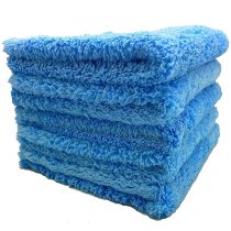 Kingsheep 6Pack Microfibre Car Drying Towel, Edgeless Microfibre Detailing Cloth, Super Absorbent Car Care Wash Buffing Cloth for Detailer,Cleaning Towels 16"x16" Ultra Plush Car Towel 450gsm (Blue)