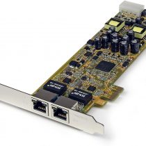 StarTech Dual Port PCI Express Gigabit Ethernet Network Card Adapter - 2 Port PCIe NIC 10/100/100 Server Adapter with PoE PSE (ST2000PEXPSE)