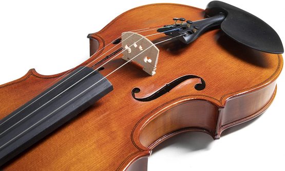 PURE GEWA Violin Set EW Ebony 1/2 set-upped with chin rest, tailpiece with fine tuners, bow, rosin, case with carrying strap - Image 3