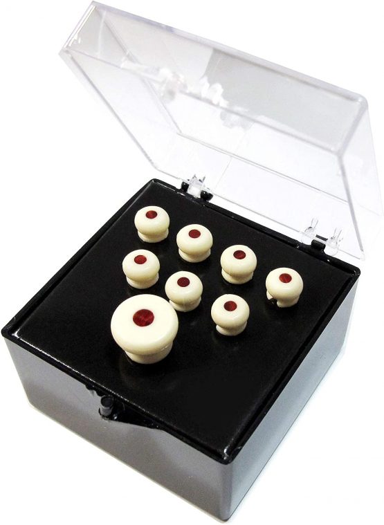 Martin 18APP60 Bridge And End Pin Set, White With Tortoise Inlay