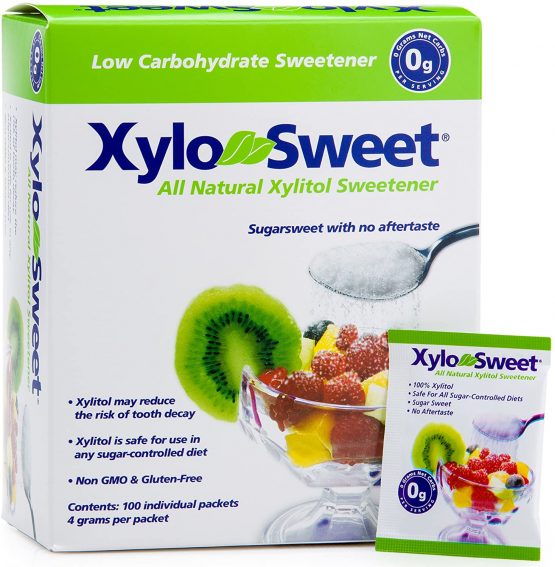Xlear XyloSweet All Natural Low Carb Xylitol Sweetener - 100 Sachets