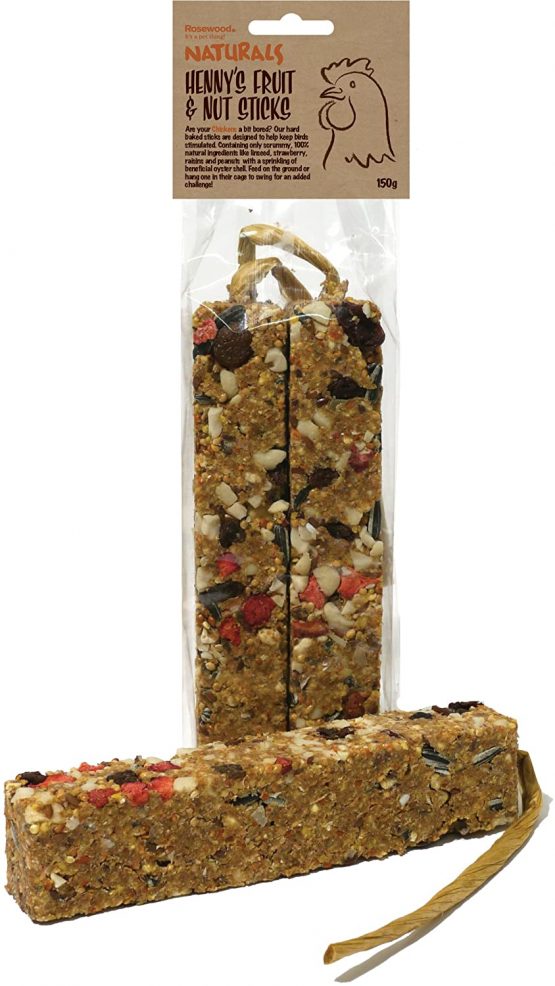Rosewood Naturals Henny's Fruit and Nut Sticks for Chickens, 150 g