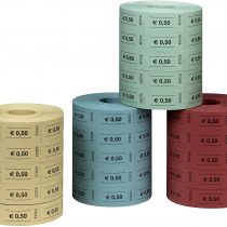 Herlitz 10733350 Coloured Tickets 0.5 Euro 5 x 1000 Tearable
