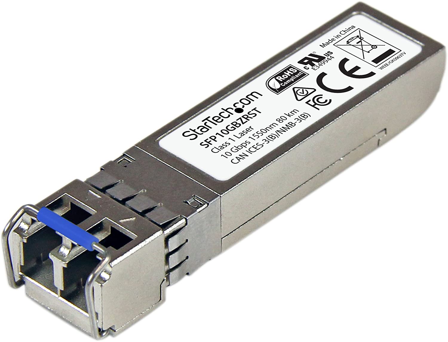 StarTech.com MSA Uncoded Compatible SFP+ Module, 10GBASE-ZR, 10GbE Single Mode Fiber (SMF) Optic Transceiver