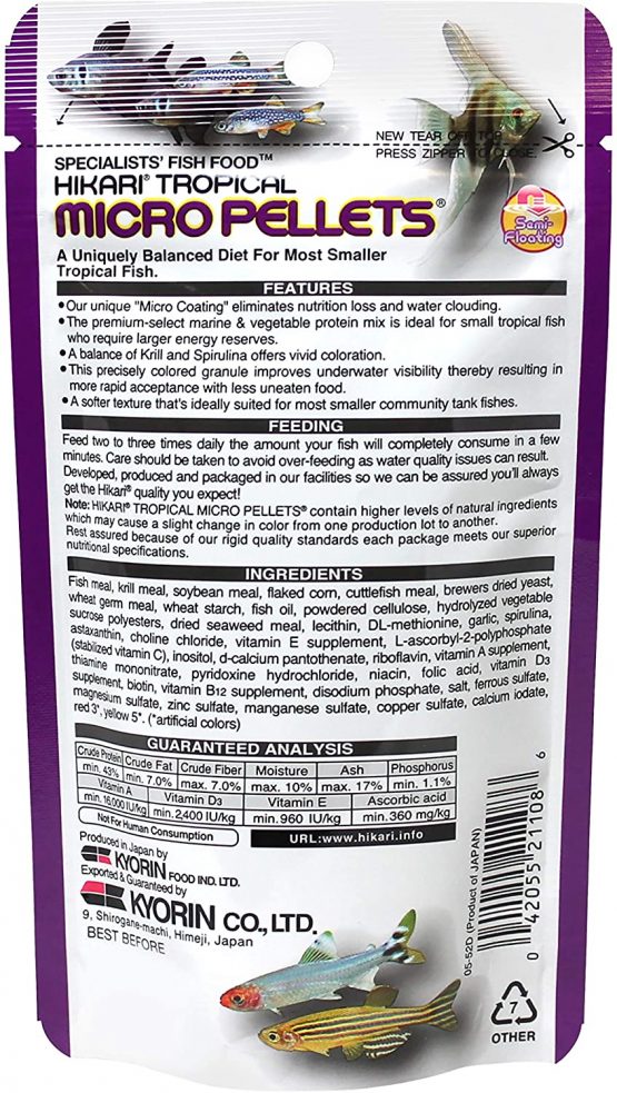 Hikari Tropical Micro Pellets 22g - Image 2