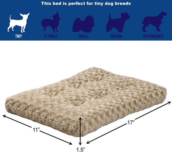 Mocha Swirl Fur Pet Bed 17 x 11 - inches - Image 3