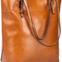 S-ZONE Vintage Genuine Leather Tote Shoulder Bag Handbag Big Large Capacity