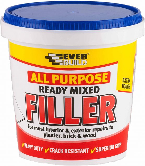 Everbuild EVBRMFILL1 All Purpose Filler, Fast Drying Filler for Instant Repairs to Minor Imperfections, White, 1 kg