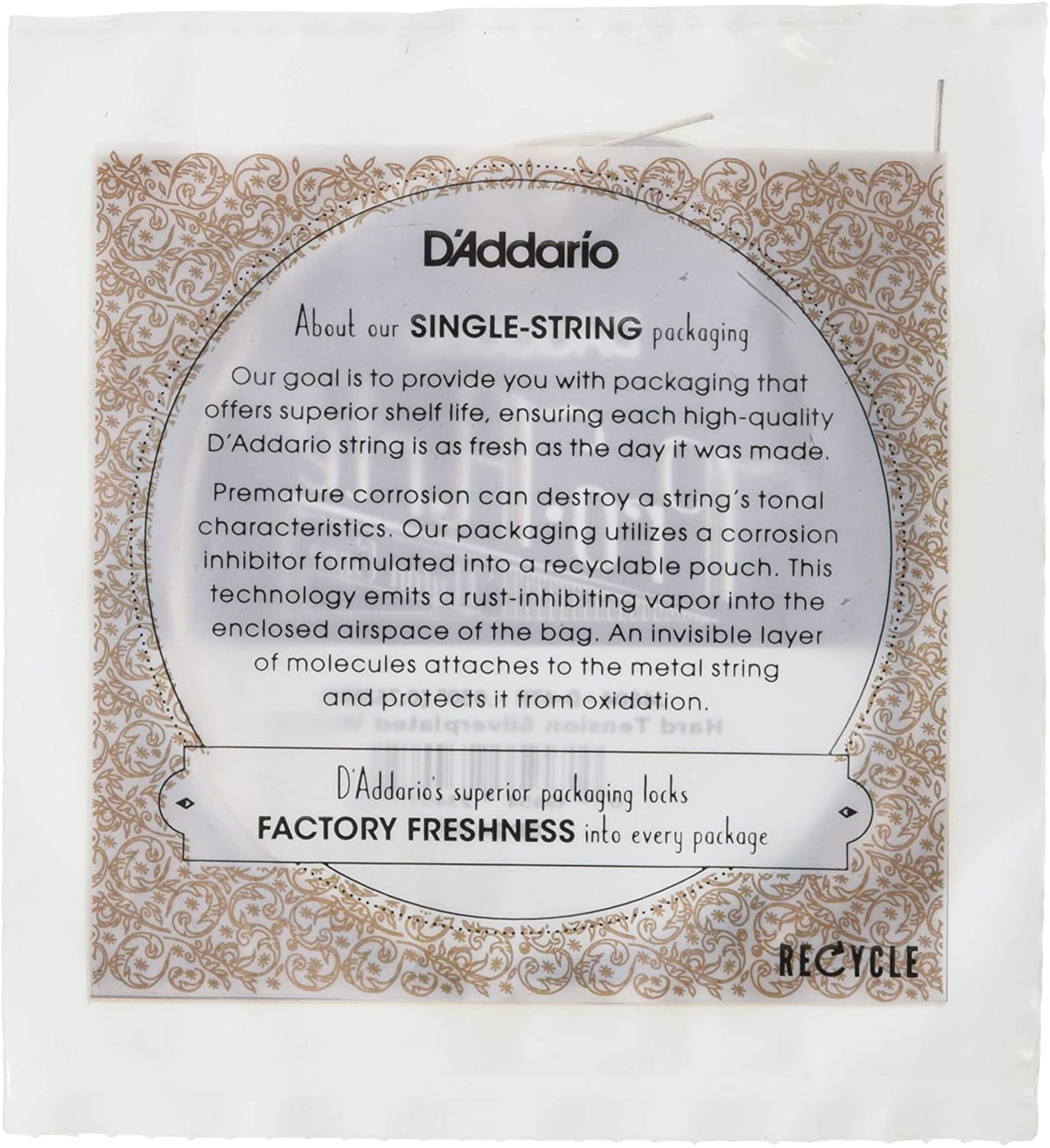 D'Addario J4604 Pro-Arte Nylon Hard Tension Single Fourth String for Classical Guitar, Natural - Image 2