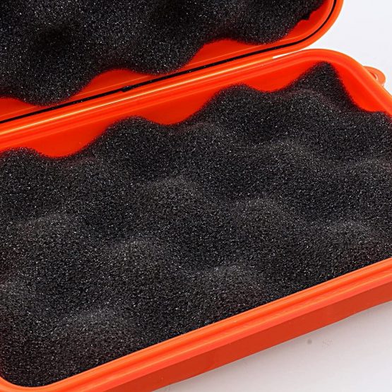 Dilwe Container Box Portable Plastic Waterproof Survival Storage Box for Outdoor Camping Fishing (Orange L) Size: 6.49"x4.13"x2.16" - Image 4