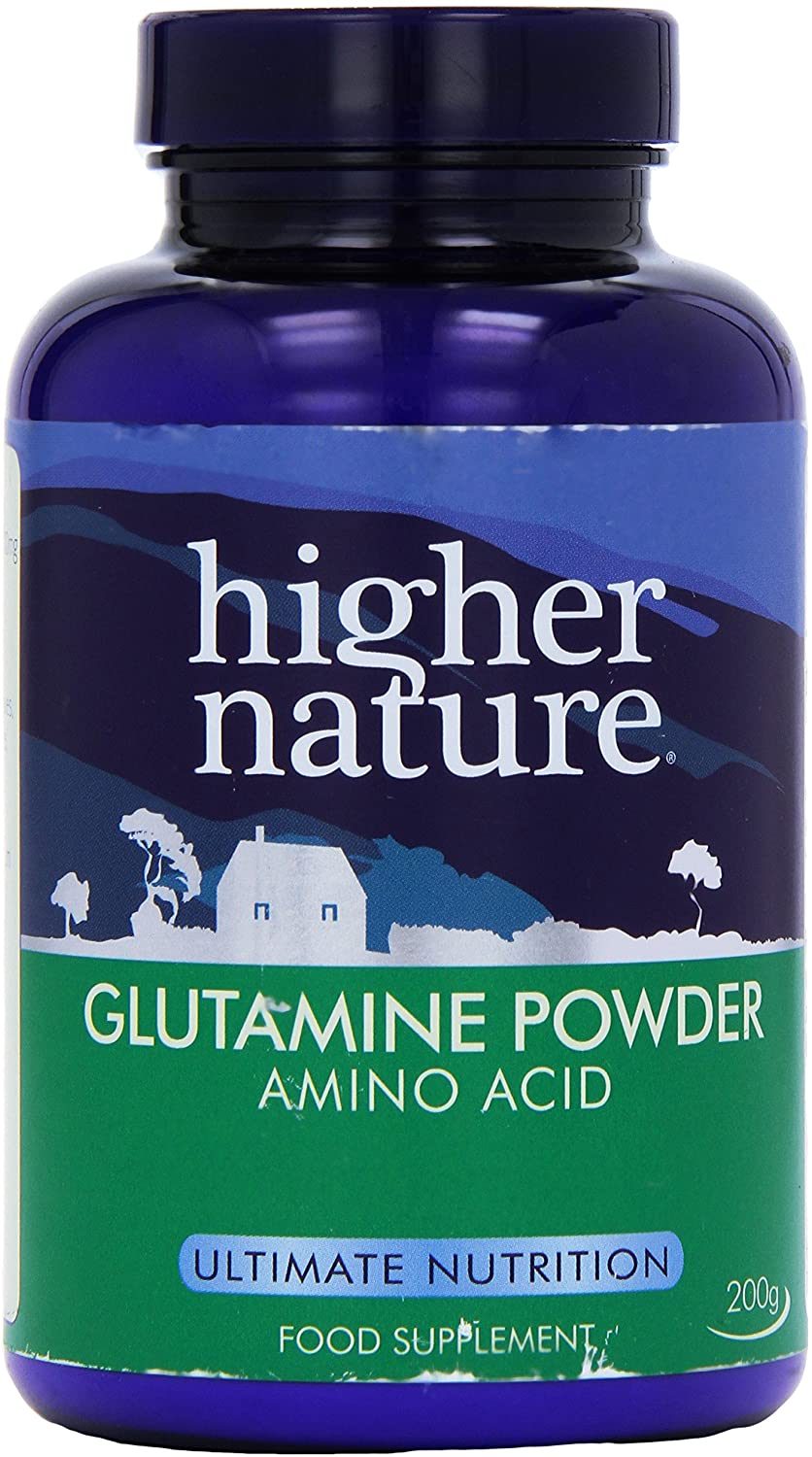 Higher Nature - Glutamine Powder - Amino Acid - Pure Glutamine for Gut Health - Vegetarian & Vegan - 200g