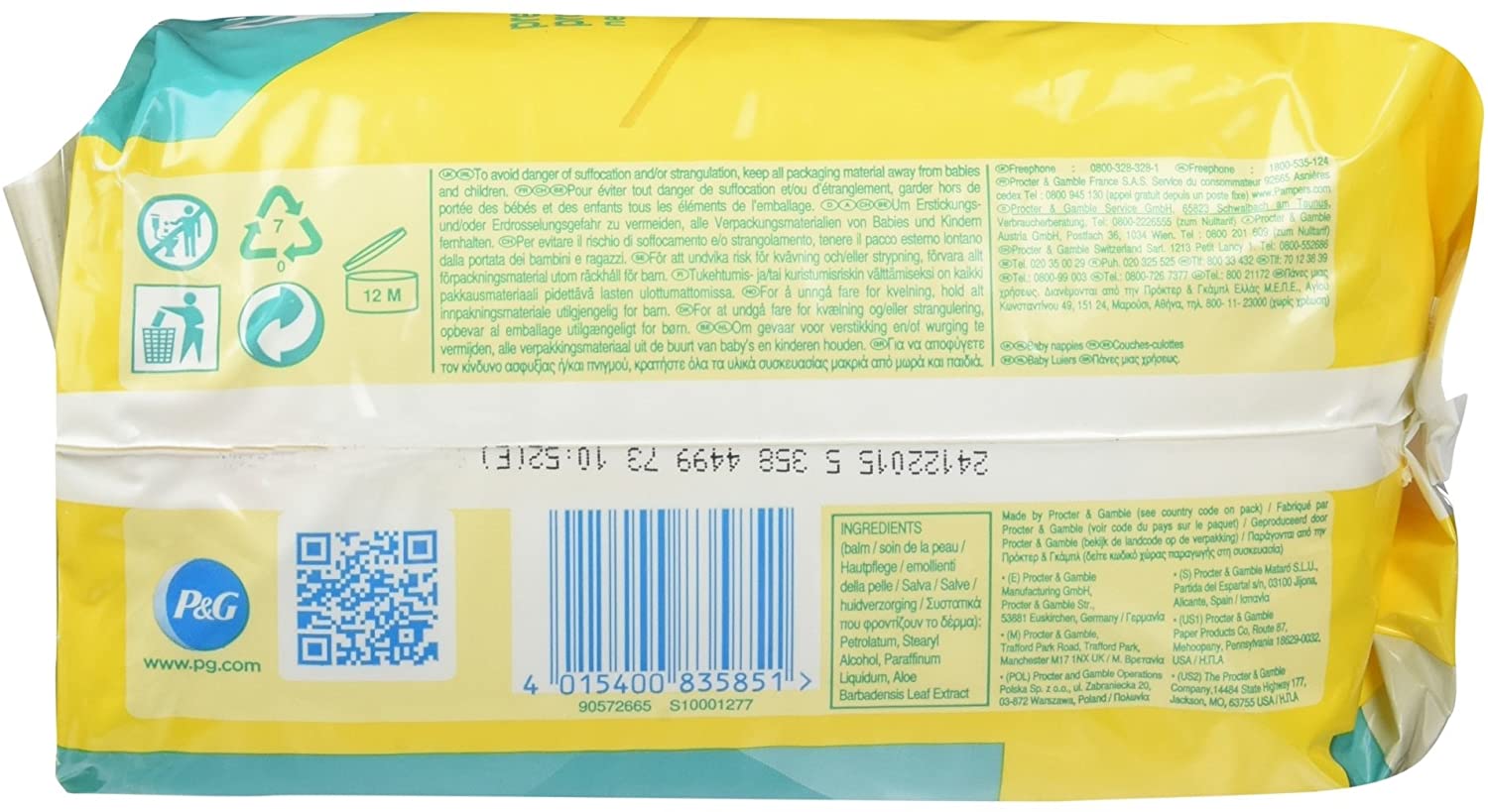 Pampers Diapers Premium Protection, 647.19 g, White, Taille 2 (31 Unité) - Image 2