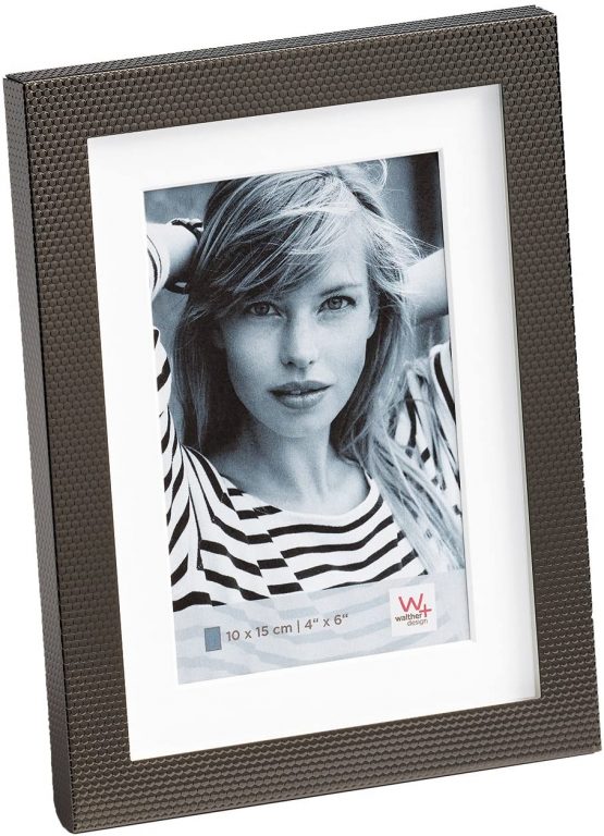 Walther design Photo Frame, Metal, Anthracite, 13 x 18 x 1.5 cm