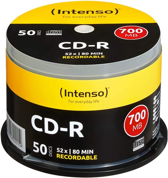 Intenso 1001125 CD-R 52x 50 Pack Cakebox