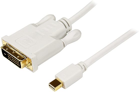 StarTech 3 ft Mini DisplayPort to DVI Adapter Cable - Mini DP to DVI Video Converter - MDP to DVI Cable for Mac / PC 1920x1200 - White (MDP2DVIMM3W)