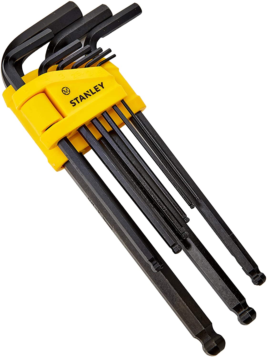 Stanley Ball End Hex Key Set 9PC MM 0 69 256, Silver, Set of 9 Metric (1.5-10mm)