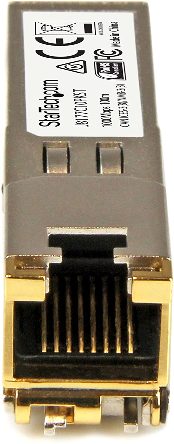 StarTech.com 10 pack HPE J8177C Compatible SFP Module, 1000BASE-T, SFP to RJ45 Cat6/Cat5e, 1GE Gigabit Ethernet SFP - Image 3