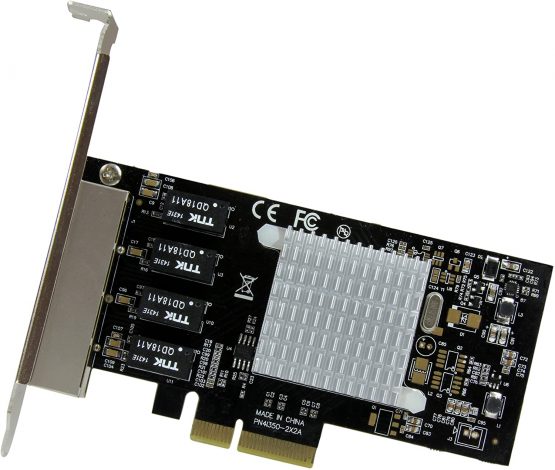 StarTech 4 Port PCIe Network Card - RJ45 Port - Intel i350 Chipset - Ethernet Server / Desktop Network Card - Dual Gigabit NIC Card (ST4000SPEXI) - Image 2