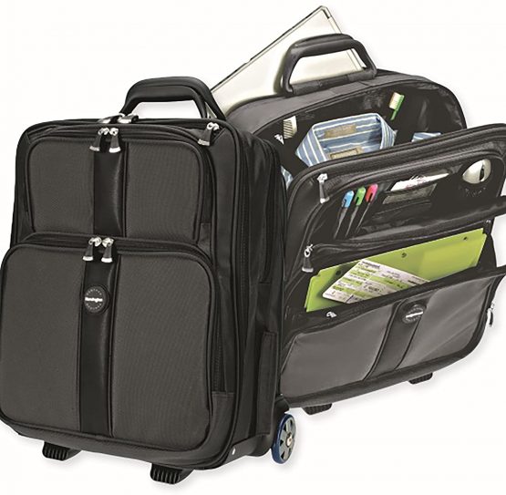 Kensington Roller Bag - Contour Overnight Laptop Roller - 17 Inch Secure Notebook Wheeled Bag with SnugFit Laptop Protection System Compartment, Black (62903)