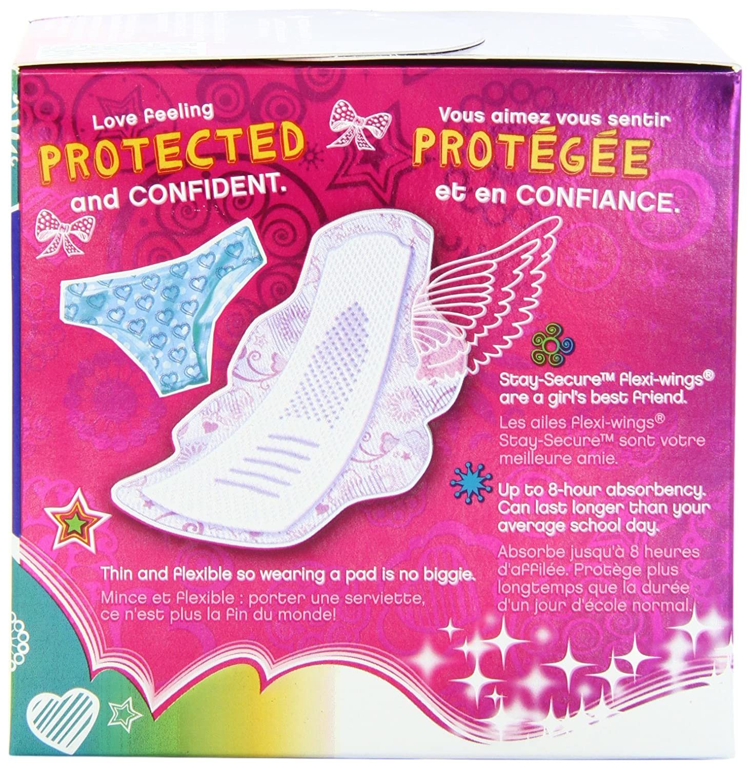 Always Totally Teen Always Radiant Infinity Pads, 14 Count, No Color, 14 x 14 inch - Image 2