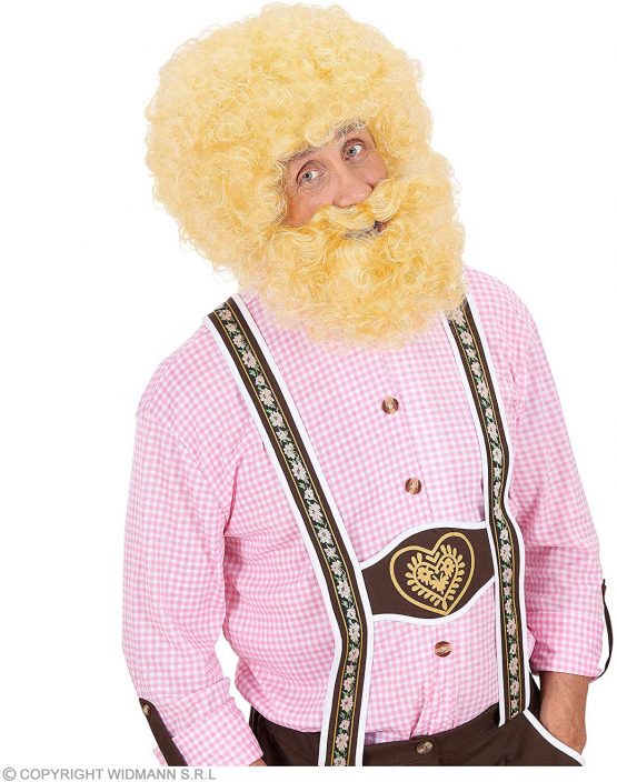 Character Curly /Beard - Blonde Wig for Hair Accessory Fancy Dress - Image 4