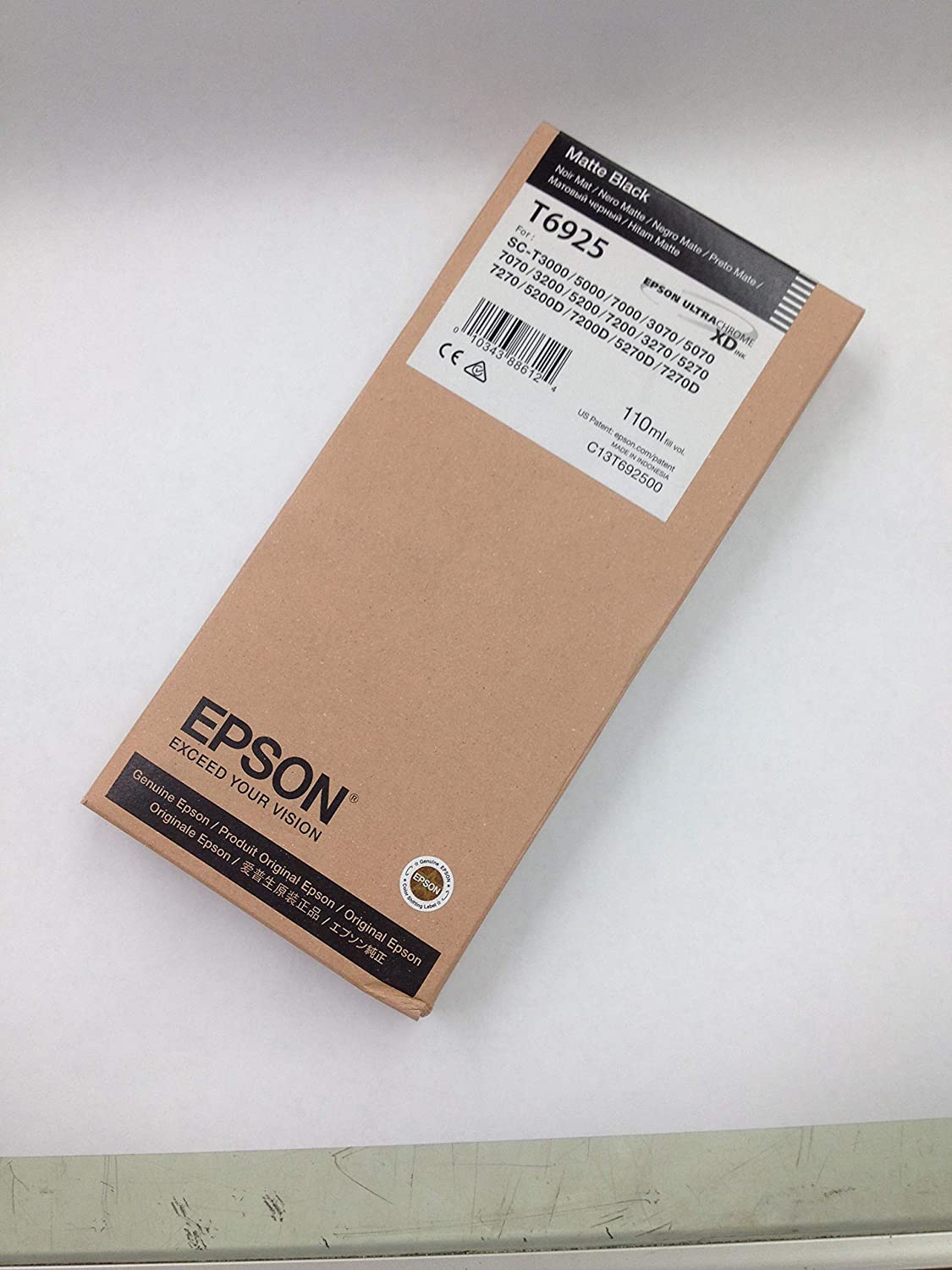 Epson T6925 110 ml UltraChrome XD Original Ink Cartridge - Matte Black, Standard