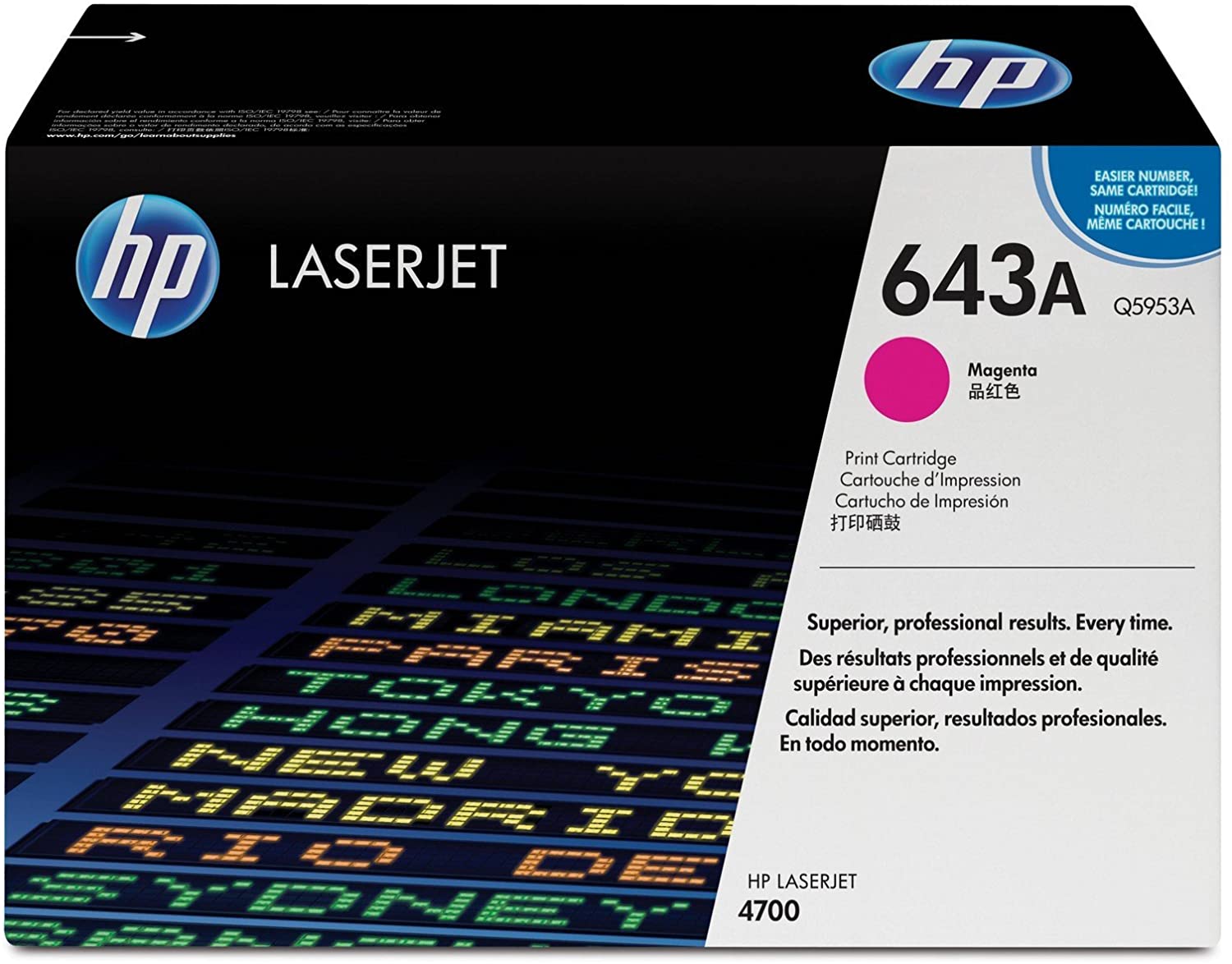 HP Q5953A 643A Original LaserJet Toner Cartridge, Magenta, Single Pack, Standard