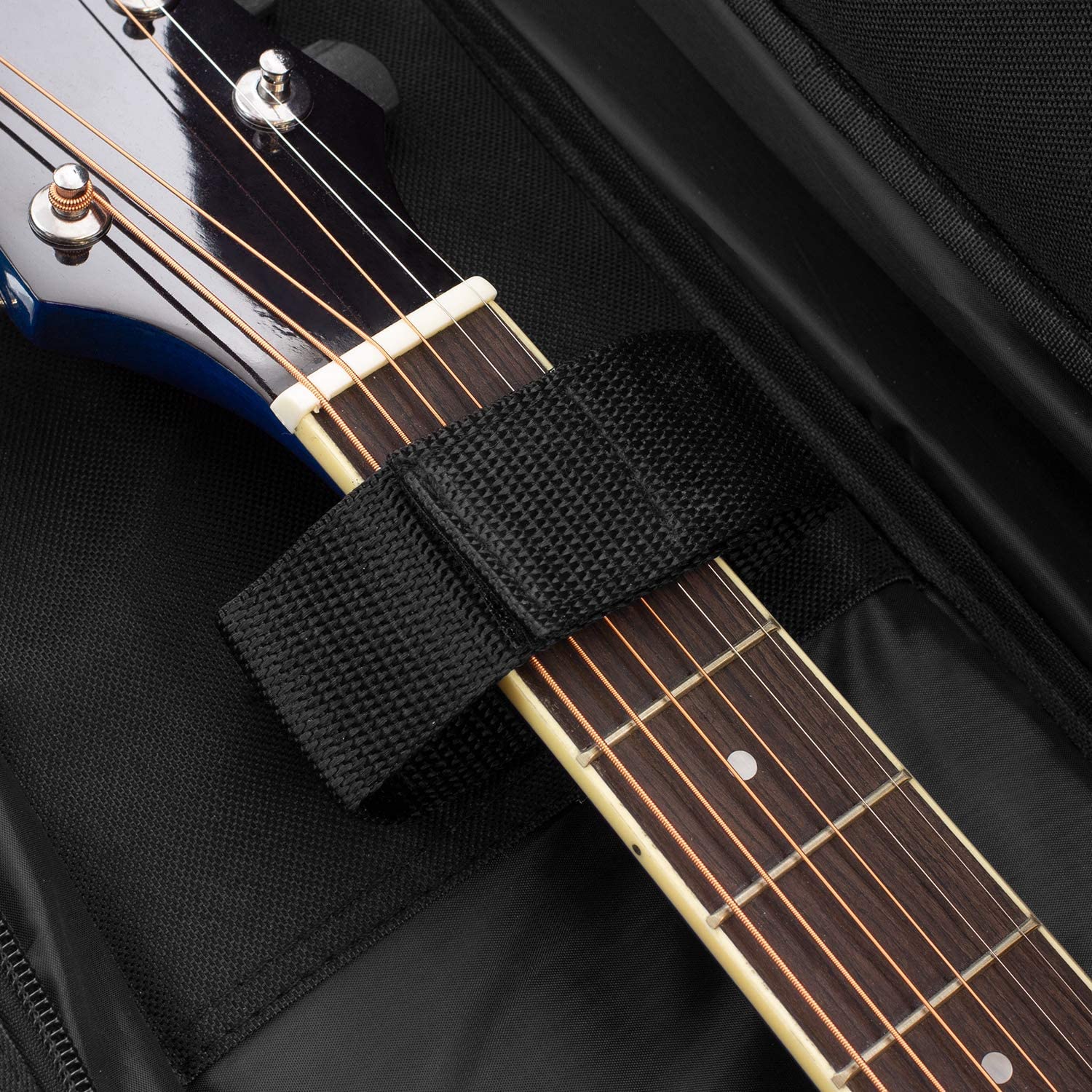Tiger GGB42-AC Padded Gig Bag for Acoustic Guitar - Deluxe Case with Handle and Straps - 18mm of EPE Protective Padding - Black - Image 4