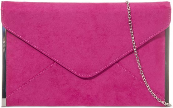 fi9 Women's Plain Suede Envelop Style Bridal Wedding Evening Clutch Party Purse Hand Bag