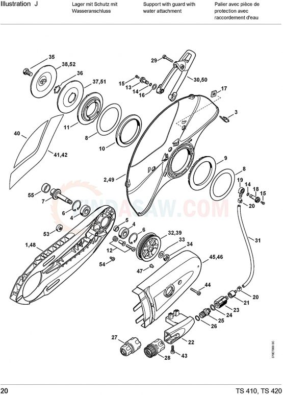 Genuine Stihl TS410 Adjusting Lever Water 4238 700 2900 - Image 3