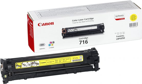 Canon 716 Y - 1977B002 - 1 x Yellow - Toner Cartridge - For iSENSYS LBP5050, LBP5050N, MF8030CN, MF8040Cn, MF8050CN, MF8080Cw
