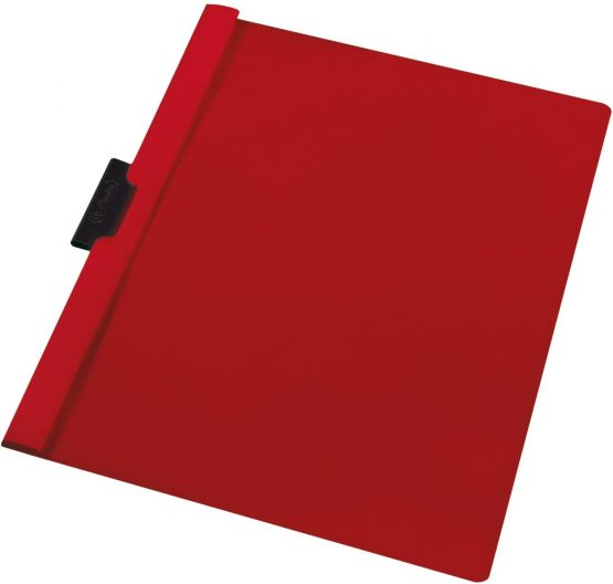 Herlitz A4 Spine Clip File with 30 Sheets Capacity - Red (5 Pieces)