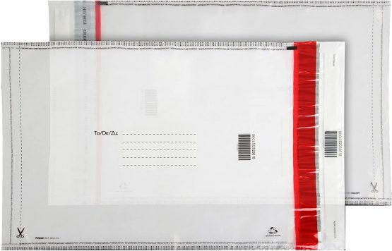Blake Purely Packaging 430 x 330 mm Polypost Security Peel & Seal Polythene Pocket Envelopes (SECL102/100) Clear - Pack of 100