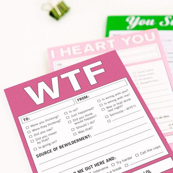 Knock Knock WTF Nifty Note Pad - Image 3