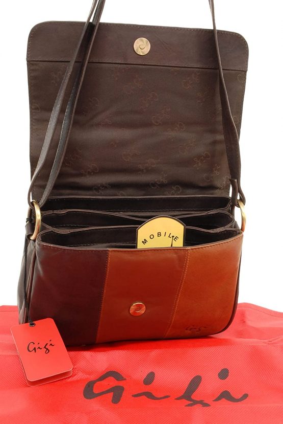 GIGI - Women's Leather Flap Over Cross Body Handbag - Shoulder Bag with Long Adjustable Strap - OTH1008 - Image 4