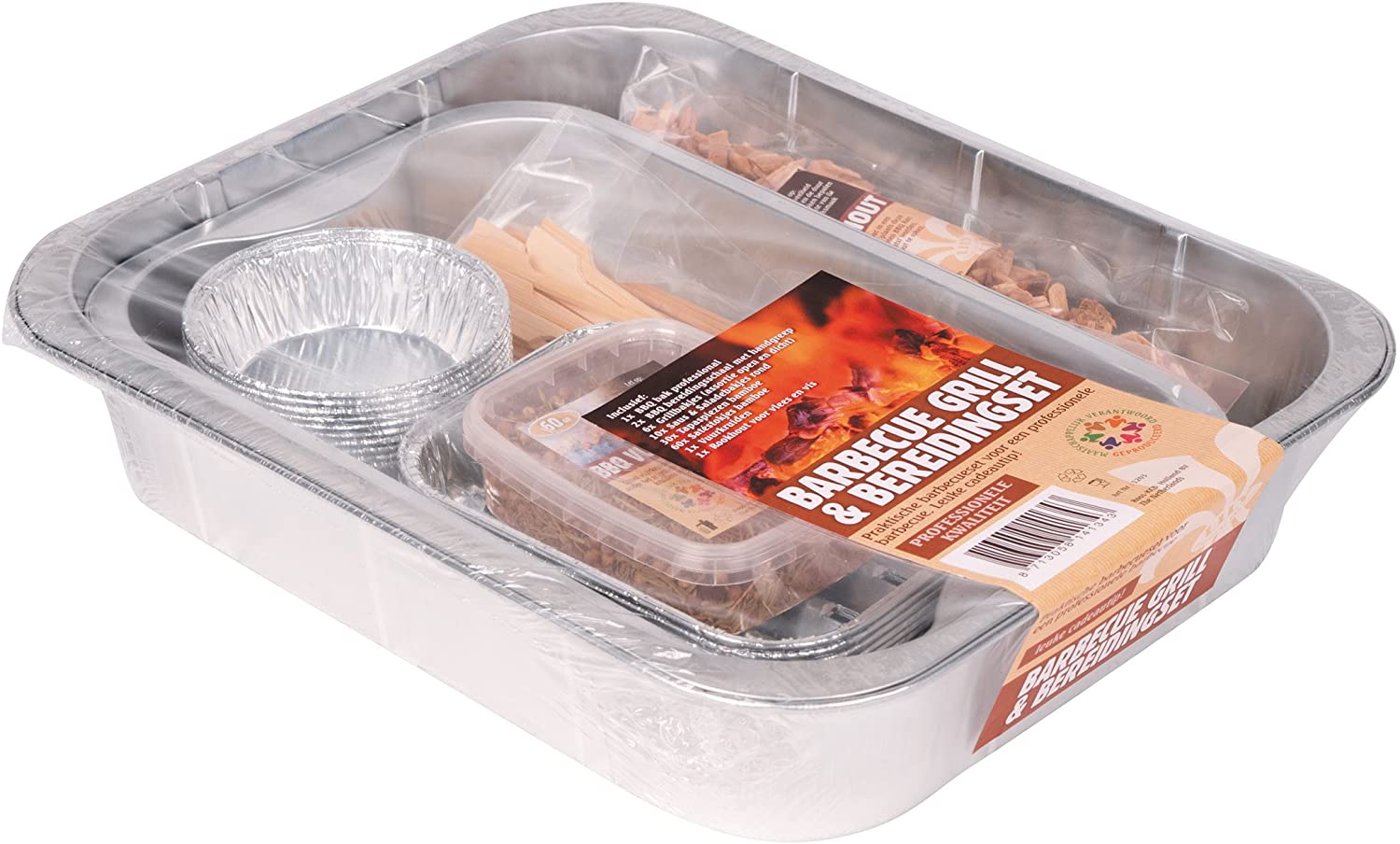 Lily - Barbecue Grill & Preparation Set - 9-Part, Multi-coloured