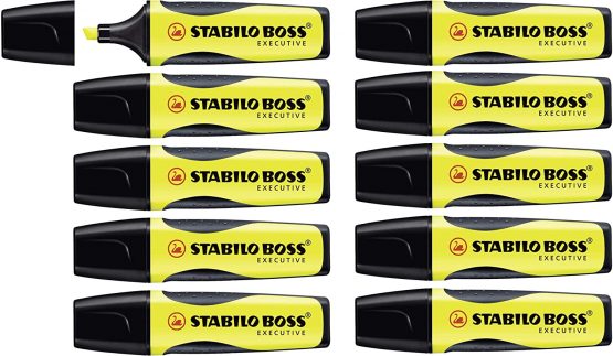 Highlighter - STABILO BOSS EXECUTIVE Box of 10 Yellow