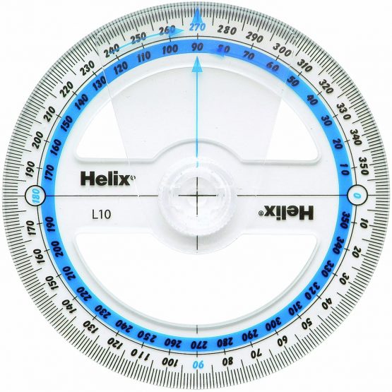 Helix 10cm 360 degree Protractor Angle Measure