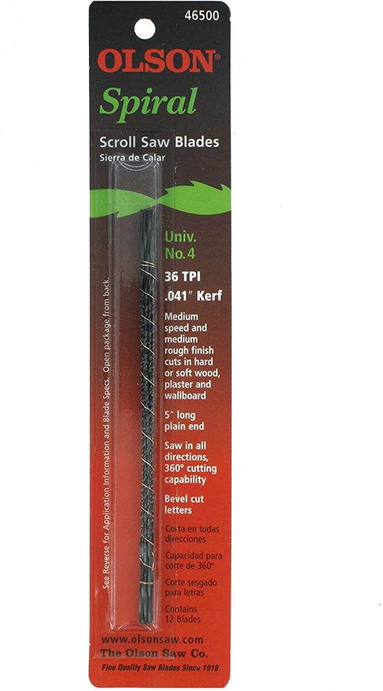 Olson SA4650 Spiral Scroll Saw Blades