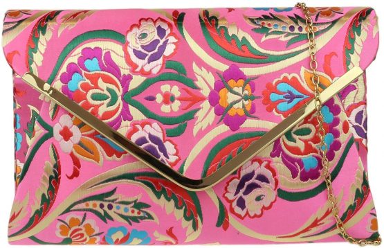 Girly HandBags Baroque Flower Clutch Bag