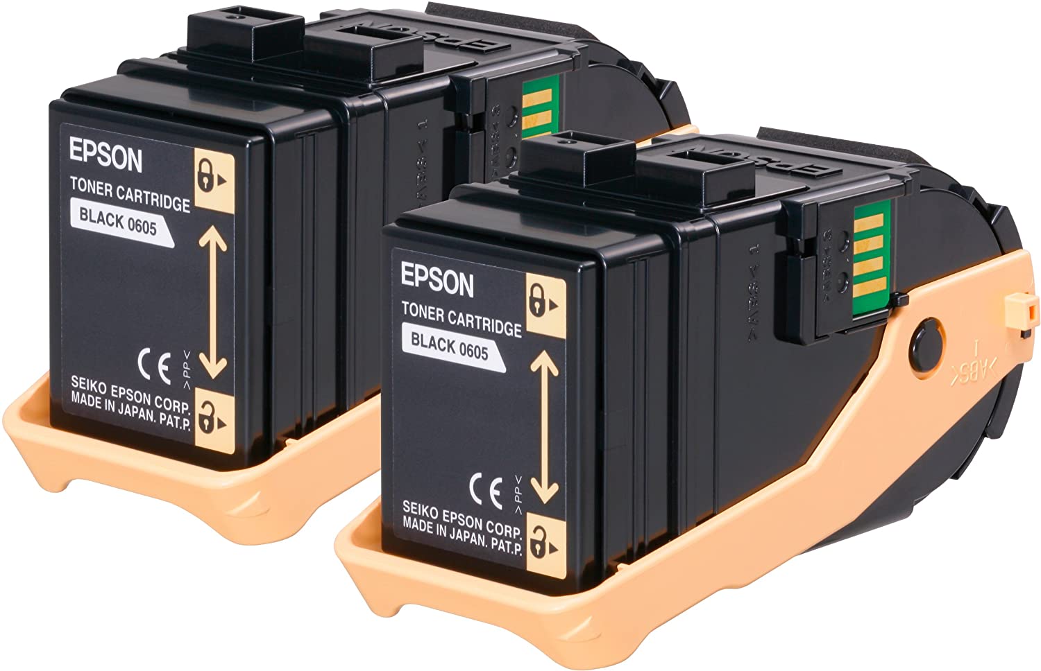 Epson C13S050606 Laser Toner - Yellow (Pack of 2), Black