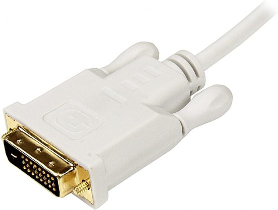 StarTech 3 ft Mini DisplayPort to DVI Adapter Cable - Mini DP to DVI Video Converter - MDP to DVI Cable for Mac / PC 1920x1200 - White (MDP2DVIMM3W) - Image 2