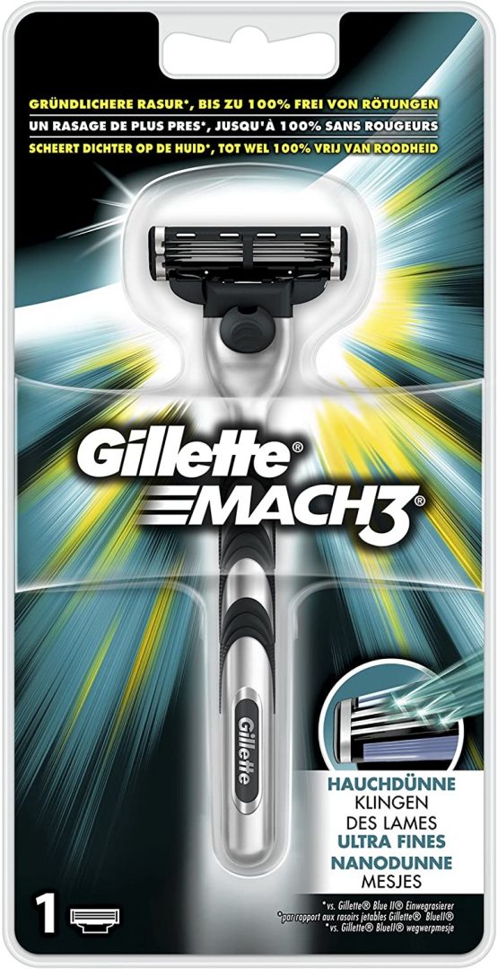 Gillette Mach3 Men's Razor - 1 Blade, Engineered with Precision Cut Steel for Up to 15 Shaves Per Blade