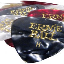 Ernie Ball P09168 Heavy Assorted Color Pearloid Cellulose Picks bag of 24