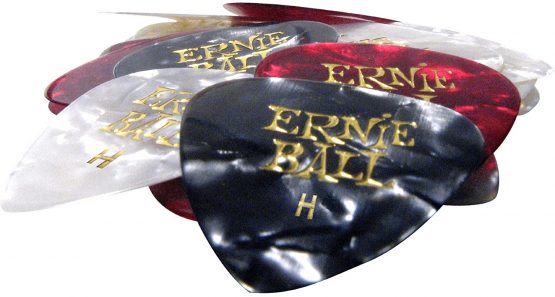 Ernie Ball P09168 Heavy Assorted Color Pearloid Cellulose Picks bag of 24