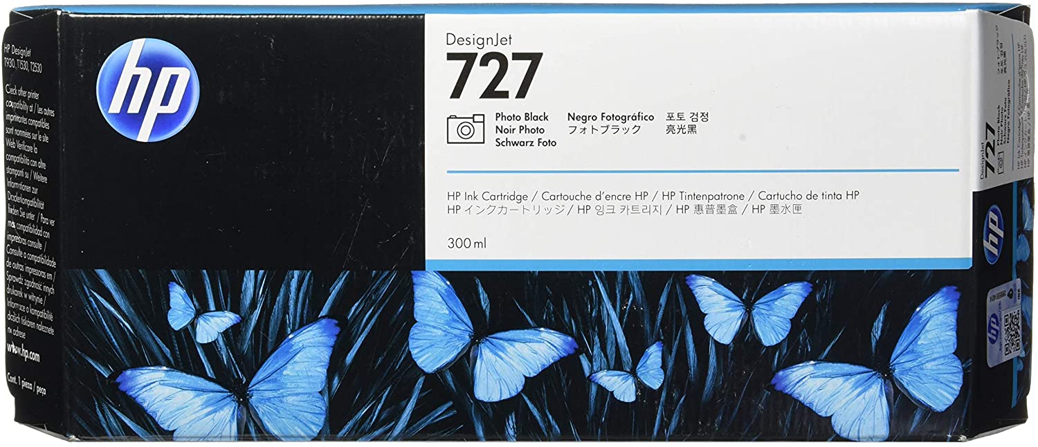 HP 727 F9J79A Photo Black 300-ml Genuine DesignJet Ink Cartridge, high capacity, Ink DesignJet T2500