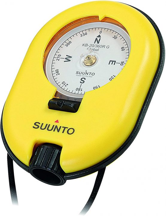 Suunto® 20/360R Compass – Yellow – One size – Floating Hand Lightweight Professional Mirrored Compass