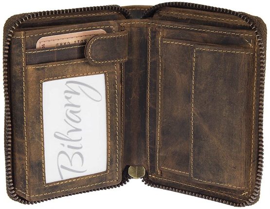 Green Burry Zipper Wallet Brown - Image 2
